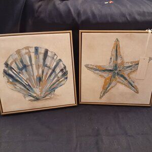 Nanette Lepore Wall Art - 2 Coastal canvas wall art - wall Decor